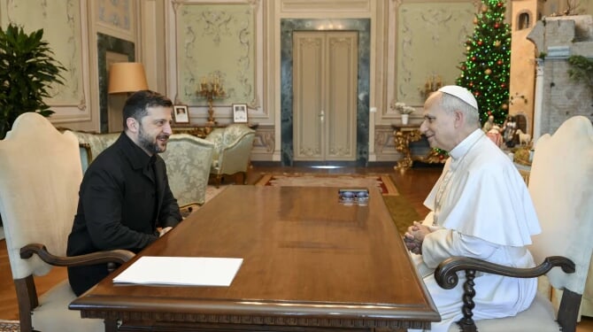 Pope Leo and Zelenskyy Dec. 9, 2025