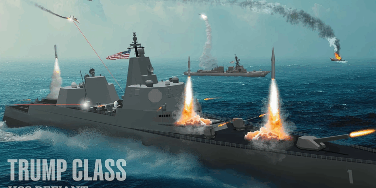 U.S. Navy graphic of the planned Trump-class USS Defiant (BBG-1).