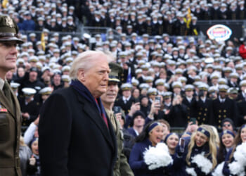 Trump Gets Hero's Welcome at Army-Navy Game, Participates in Coin Toss