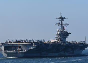 United States Navy USS Carl Vinson (CVN-70), Nimitz-class aircraft carrier.