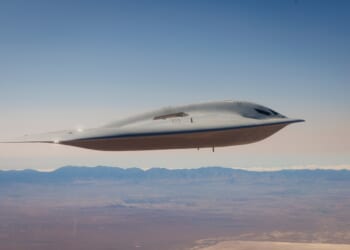A second B-21 Raider, the nation’s sixth-generation stealth bomber, joins flight testing at Edwards Air Force Base, Calif., Sept. 11, 2025.