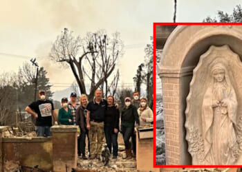 Watch -- Family Sings Christian Hymns over Eaton Fire Recovery Site