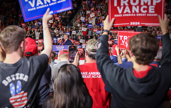 A Trump campaign rally in 2024