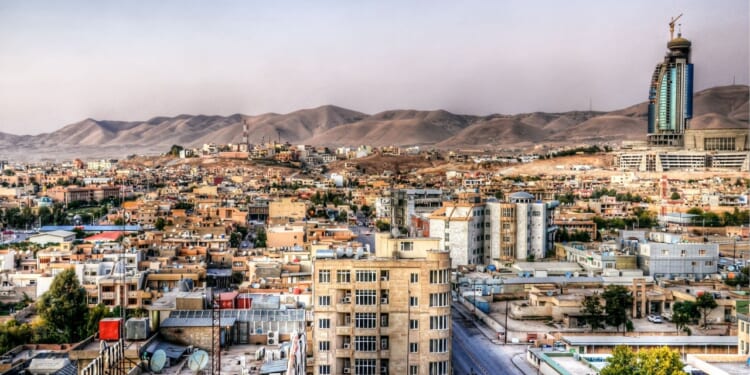 View of Kurdish city in northern Iraq.
