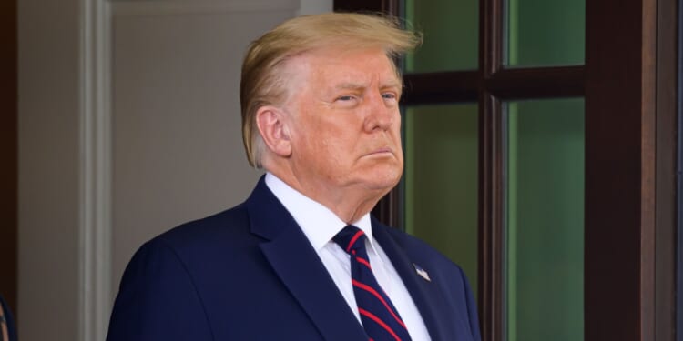 President Donald Trump at the White during signing of Middle East agreement.