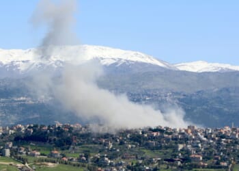 Israeli air strike on Lebanon.