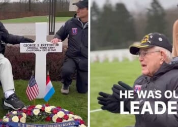 WWII veteran honors Gen. Patton’s legacy with touching gravesite tribute alongside renowned general’s granddaughter