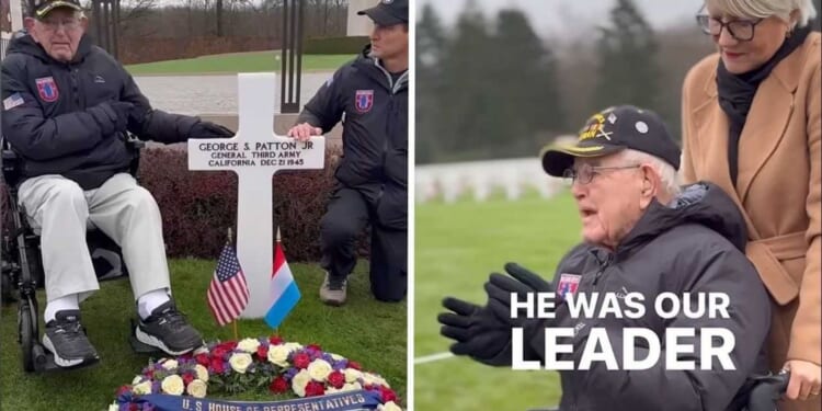 WWII veteran honors Gen. Patton’s legacy with touching gravesite tribute alongside renowned general’s granddaughter