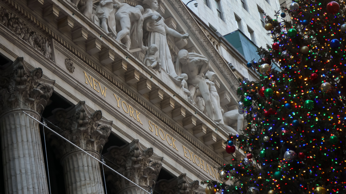 The exterior of the the New York Stock Exchange in New York City.