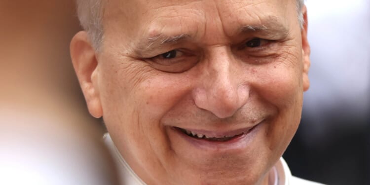 Pope Leo XIV greets the faithful in Piazza della Libertà in August 2025.