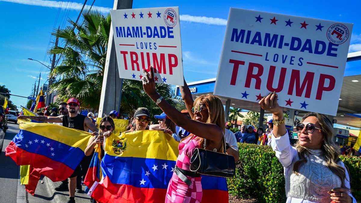 Protesters in Doral, Florida