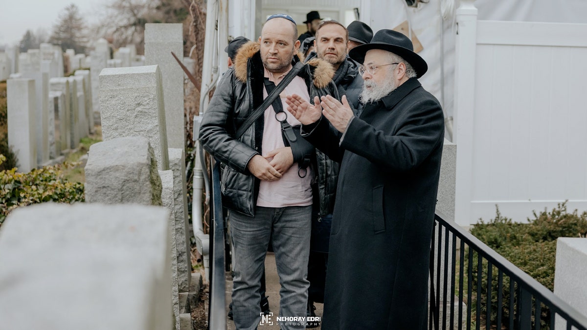 Ahmed Al-Ahmed and Rabbi Yehoram Ulman at the Ohel