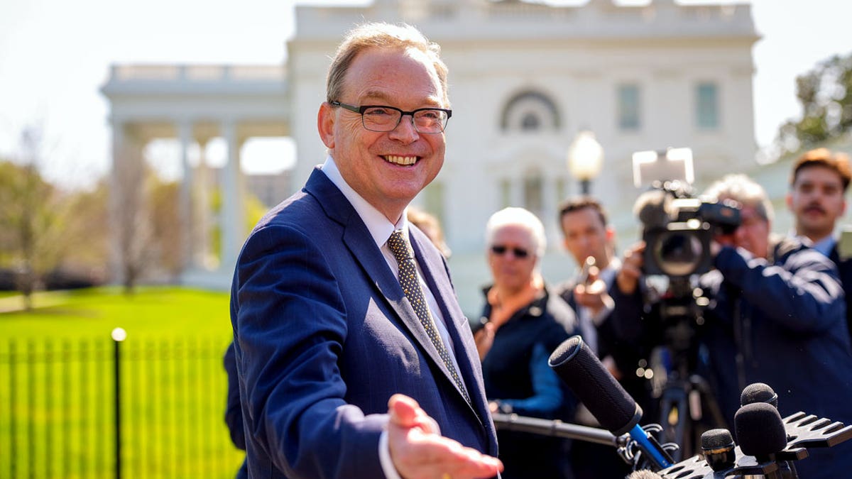 Kevin Hassett at the White House on April 18, 2025