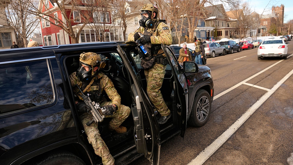 Law enforcement at ICE protest in Minneapolis