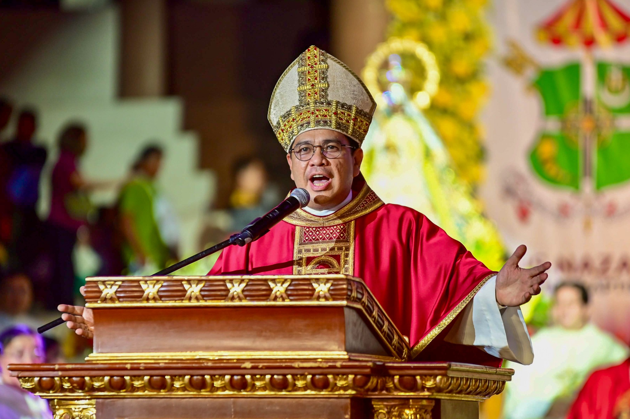Bishop Rufino Sescon Jr. of the Diocese of Balanga preaches his homily during Mass at the annual feast of the Black Nazarene at Quirino Grandstand in Manila, Philippines, on Jan. 9, 2026. | Credit: CBCP News