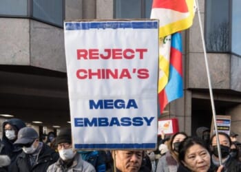 Hundreds Protest Against Communist China's 'Mega Embassy' in London