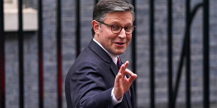 Mike Johnson tells British Parliament he came to ‘calm the waters’