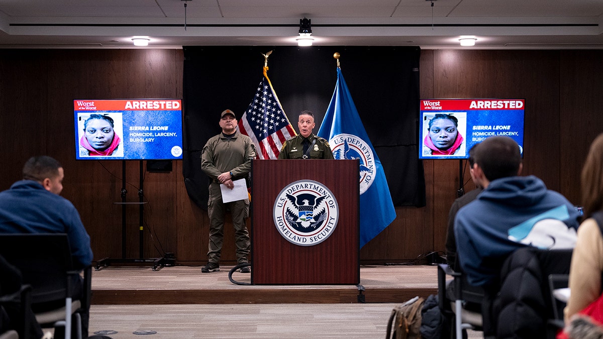 Gregory Bovino and Marcos Charles at presser in Minneapolis