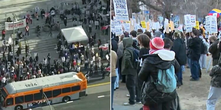 Thousands flood streets during nationwide 'Free America Walkout' demonstration