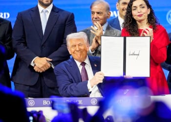 Trump and world leaders sign Gaza Board of Peace charter