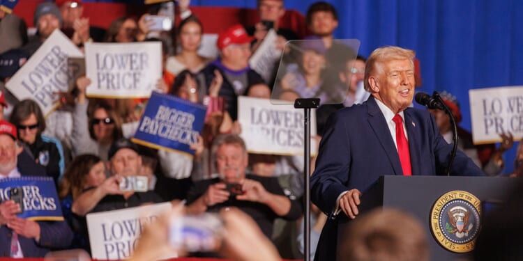 President Donald Trump launches 2026 midterm campaign at rally in Iowa