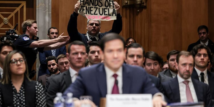 Secretary of State Rubio's hearing disrupted; protester arrested at Senate