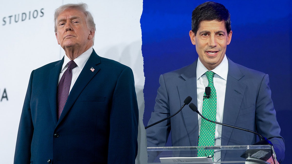 President Donald Trump, left, pictured alongside Kevin Warsh, right, the president's nominee to become the next chair of the Fed