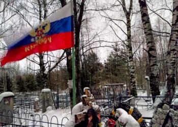 A Russian war cemetery.