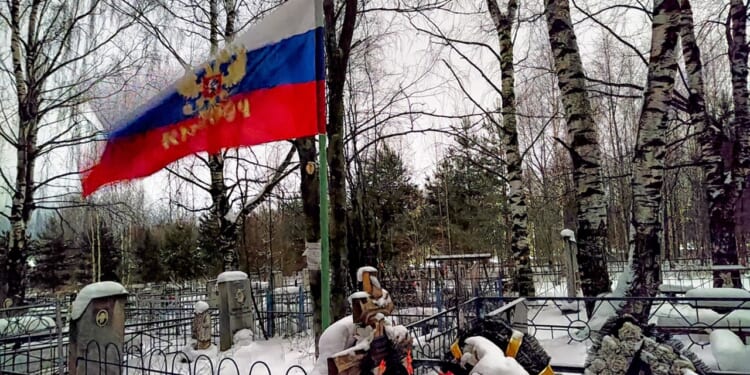 A Russian war cemetery.