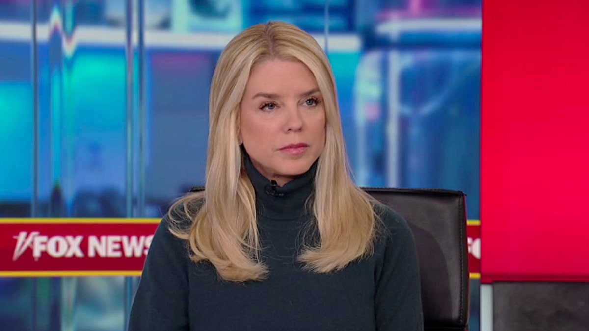 Pam Bondi looking off the screen