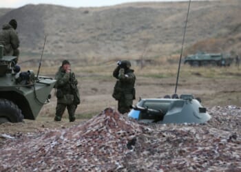 CSTO military exercises in Kazakhstan with Russian troops.