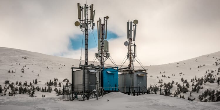 A 5G installation in a cold area.
