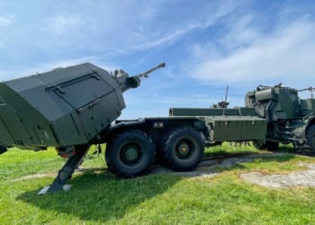 A Swedish Archer self-propelled artillery unit.