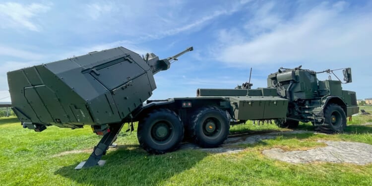 A Swedish Archer self-propelled artillery unit.