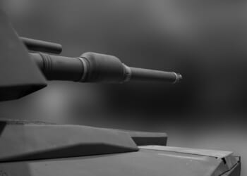 A teaser picture of the M1A3 Abrams tank.