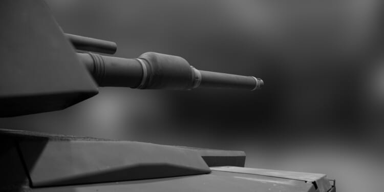 A teaser picture of the M1A3 Abrams tank.
