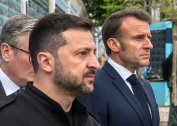 Starmer, Macron, and Zelensky together in Kyiv.