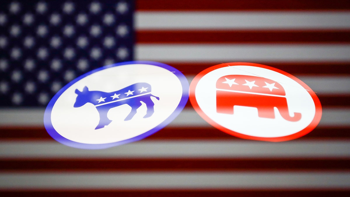 Democrat and Republican Party symbols