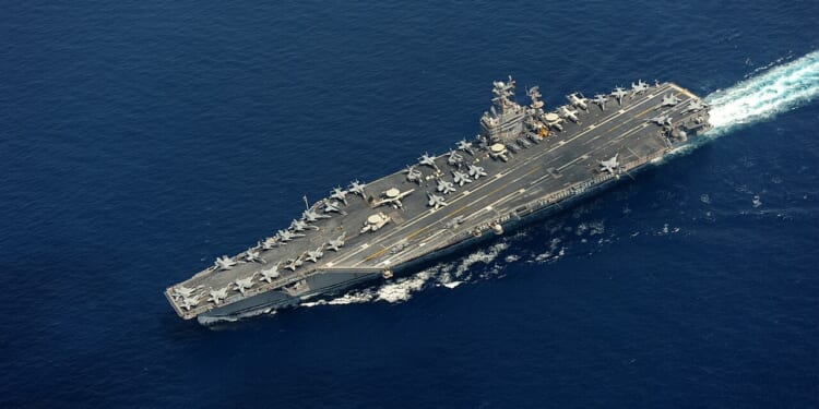 The USS Abraham Lincoln at sea.
