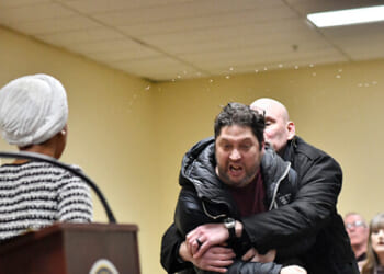 Ilhan Omar Sprayed with Unknown Substance During Town Hall