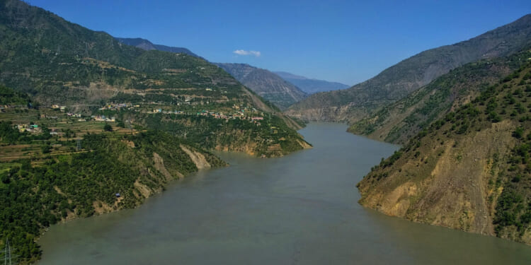river Chenabh in Jammu and Kashmir India. water security