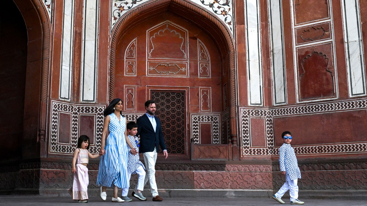 Usha and JD Vance with their children