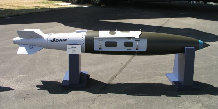 A JDAM kit on display.