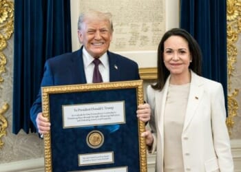 Maria Corina Machado Presents Trump with Her Nobel Peace Prize