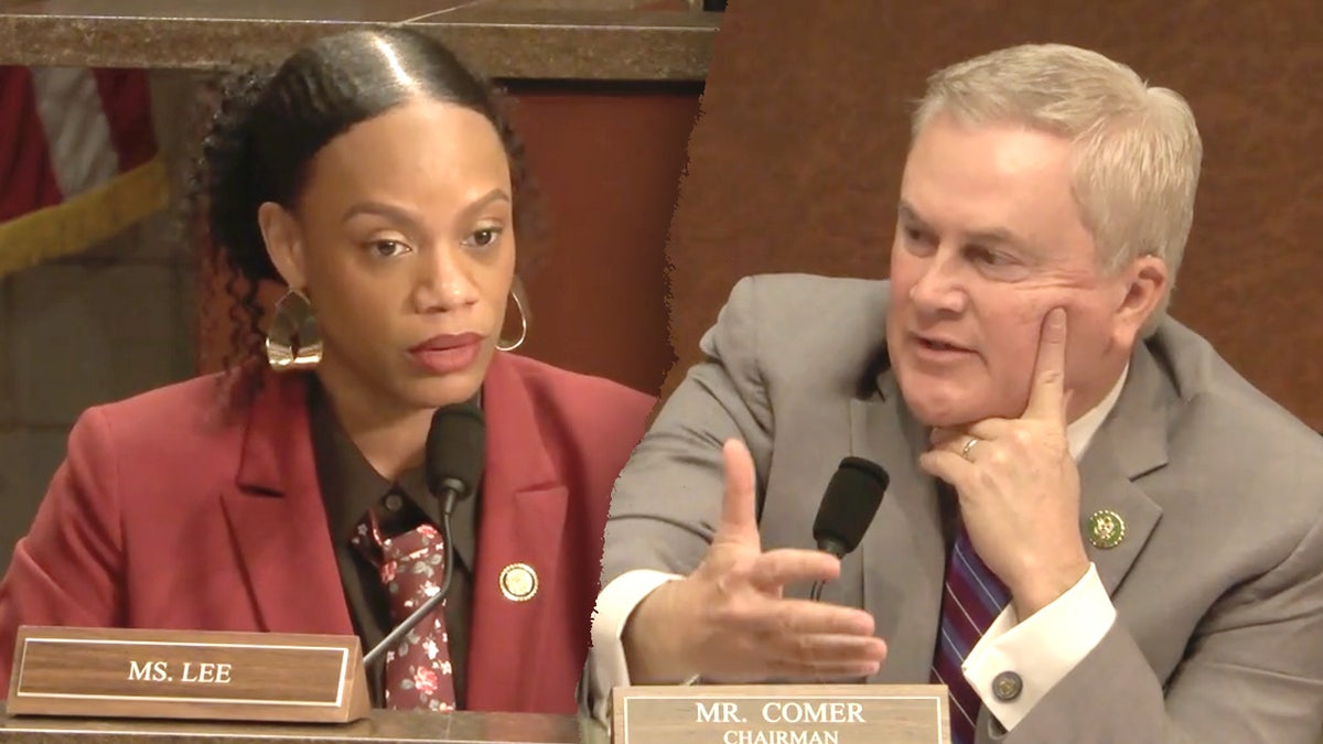 Summer Lee, left, pictured alongside James Comer, right