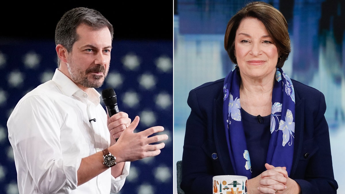 Left: Pete Buttigieg; Right: Amy Klobuchar