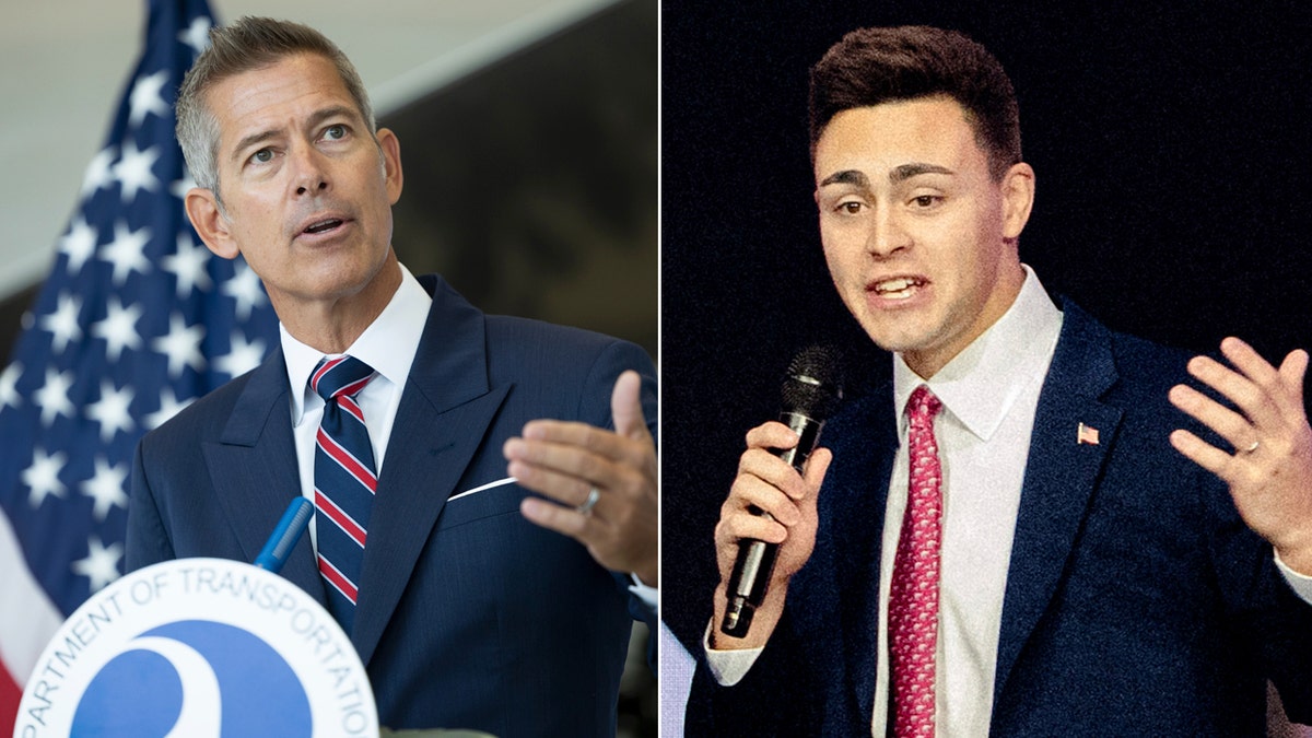 Left: Transportation Sec. Sean Duffy; Right: Sean Duffy's son-in-law Michael Alfonso