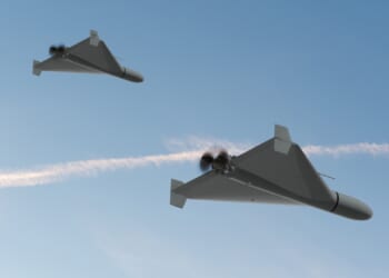 Two Russian Shahed drones overhead.