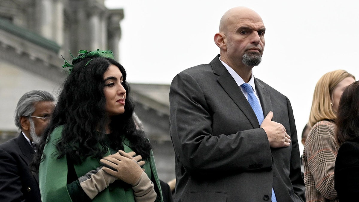Sen. Fetterman and his wife attend ceremony 