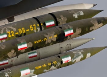 A stockpile of Iranian missiles.